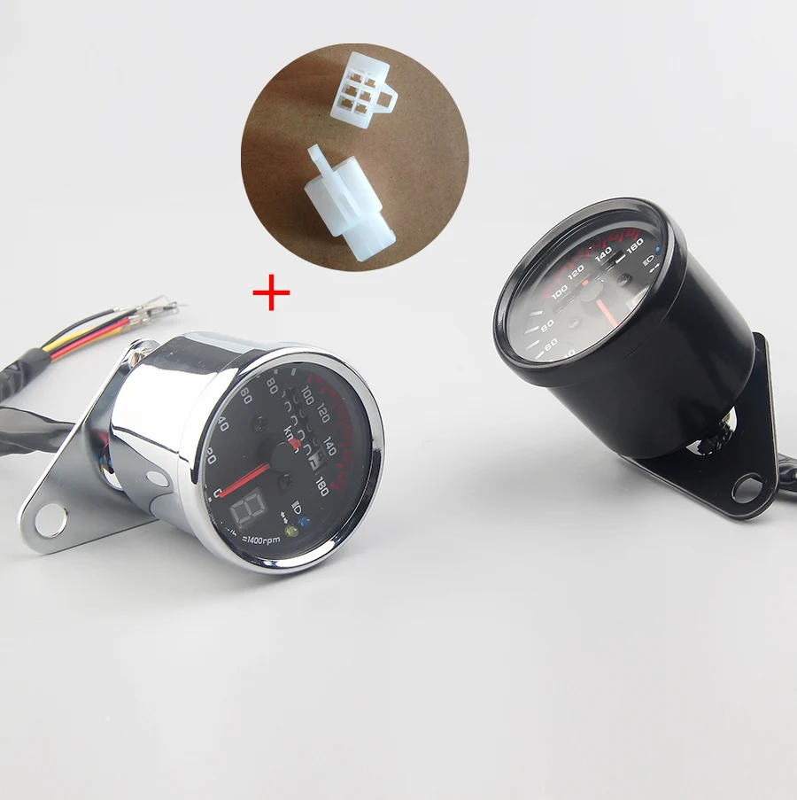 Мотоцикл спидометр кафе гонщик модифицированный Тахометр топлива Gauge12V