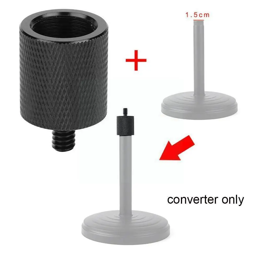 

Black Metal Cnc Machining 5/8 To 1/4 Adapter Screw Microphone Short Mini Conversion Holder S5b4