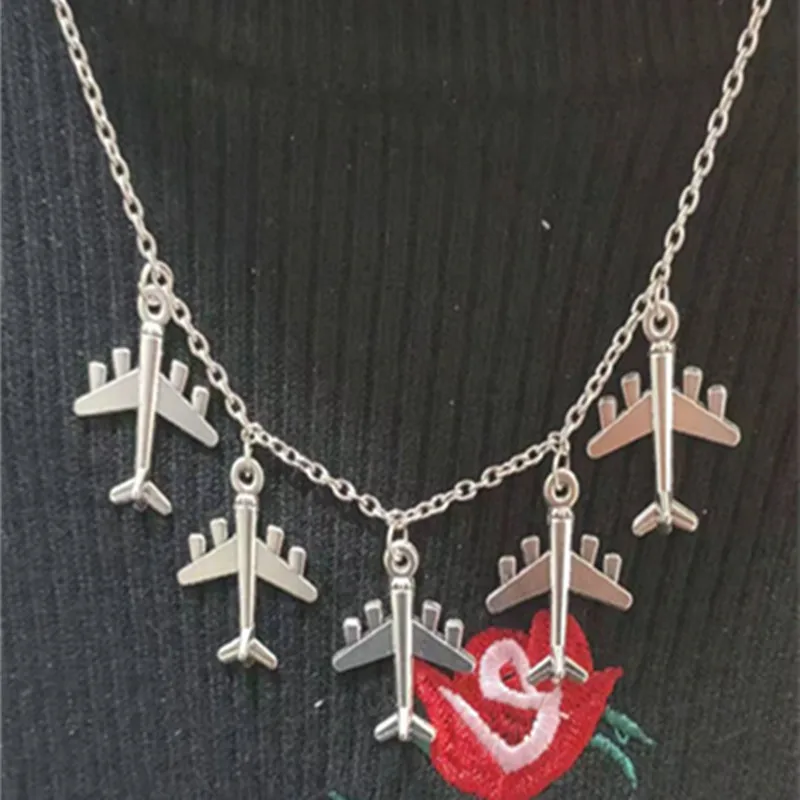 Ожерелье с подвеской в виде самолета для мужчин и женщин | Украшения аксессуары