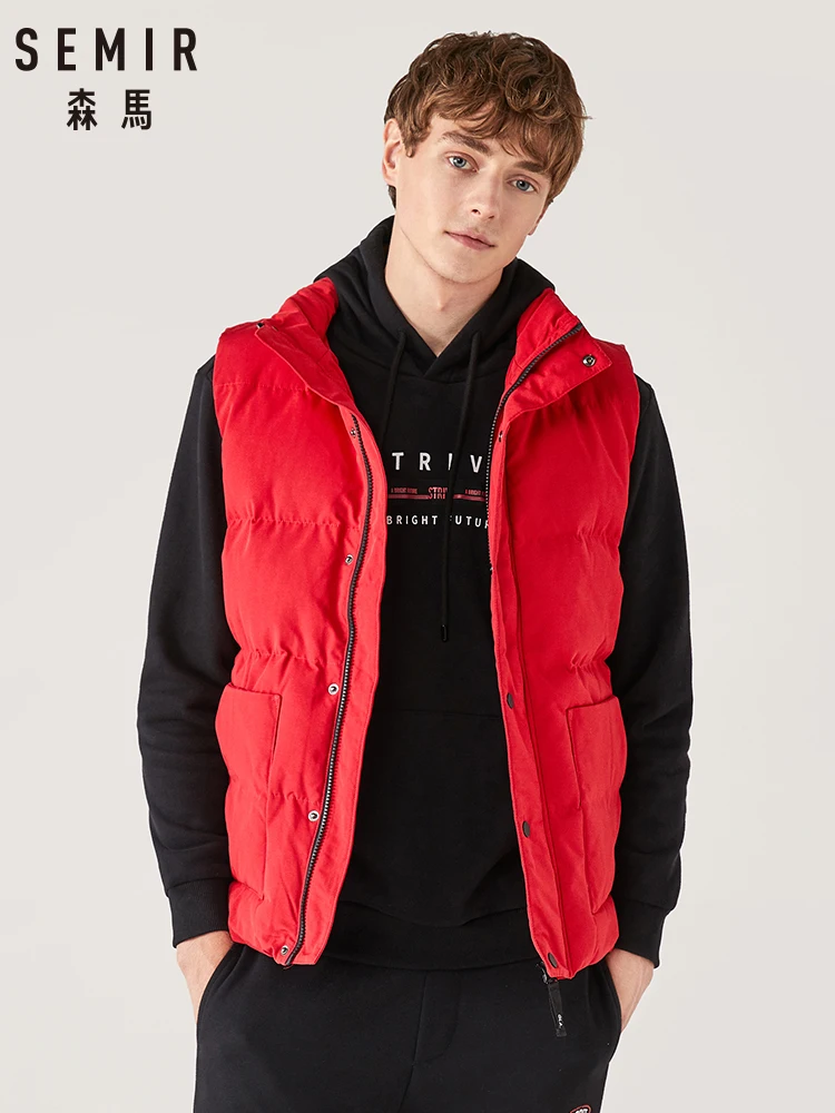 Жилет Semir мужской короткий из хлопка теплая Молодежная куртка без рукавов