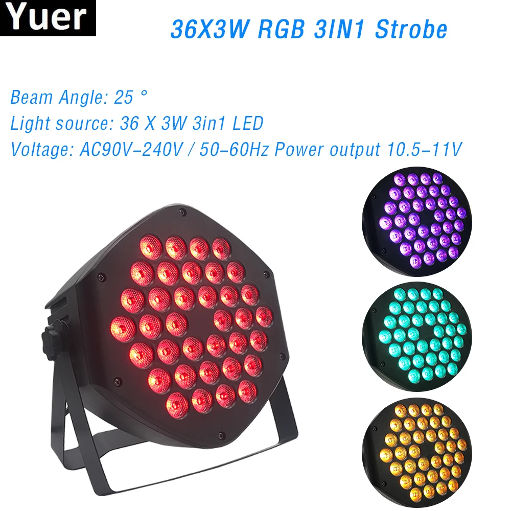 36X3W RGB 3 в 1 светодиодный прожектор Par Wash Mini DJ сценисветильник для дискотеки