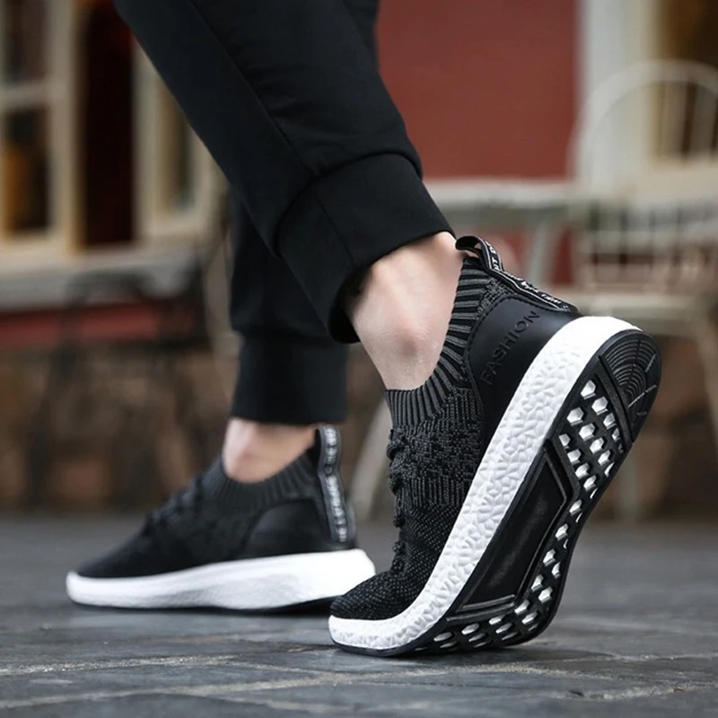 Fashion Outdoor Men White Sneakers High Quality Brand Casual Breathable Shoes Mesh Soft Jogging Tennis Mens Plus Size39-46 | Обувь