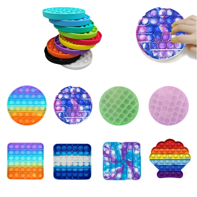 

1PC Push Popit Bubble Sensory Fidget Toy Autism Antistress Stress Reliever Toys for Adult Kids Pop it Fidget Toys Dropshipping