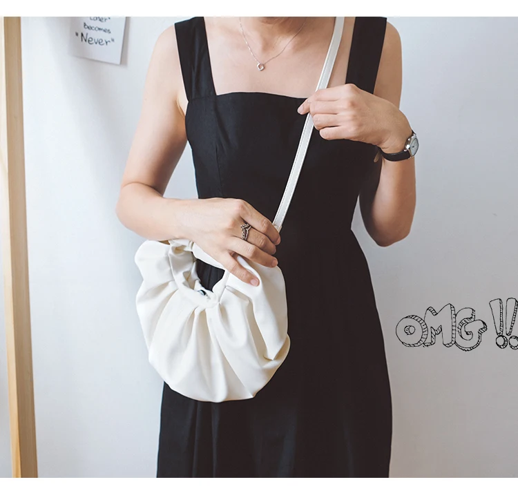 

Retro Cloud Ladies Underarm Bag 2021 Trend Soft PU Leather Women Shoulder Bag Niche Ladies Messenger Bag Simple Ladies Handbags