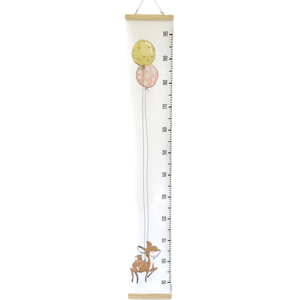 Regla de altura para beb&eacute;, patr&oacute;n de dibujos animados sin olor, tela extra&iacute;ble, Medici&oacute;n del crecimiento de los ni&ntilde;os, tabla de altura Ornamental para beb&eacute;s, decoraci&oacute;n del hogar-5