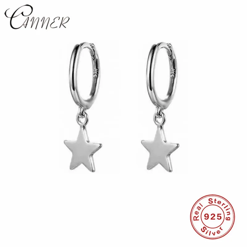 Женские серьги-гвоздики с пятиконечной звездой CANNER простые золотые серьги