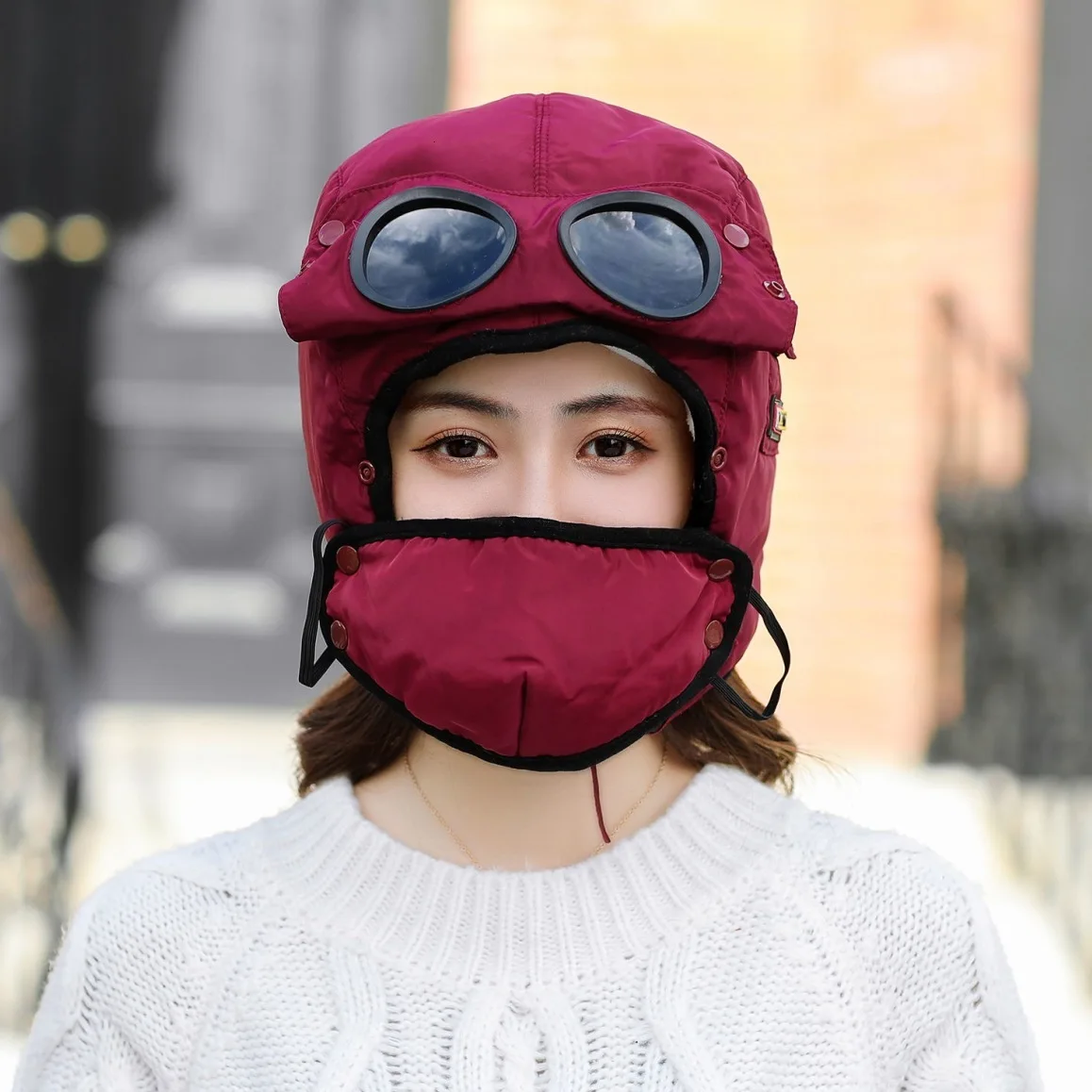 Новая Кепка унисекс Русская Шапка с ушами 360 градусов Зимняя Теплая Лыжная шапка