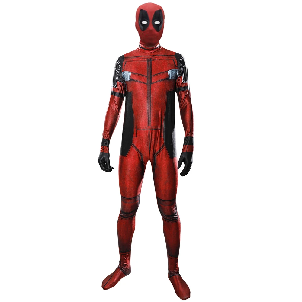 

deadpool adult costume suit anime fantasia kids mask red costume cosplay halloween High-quality materials