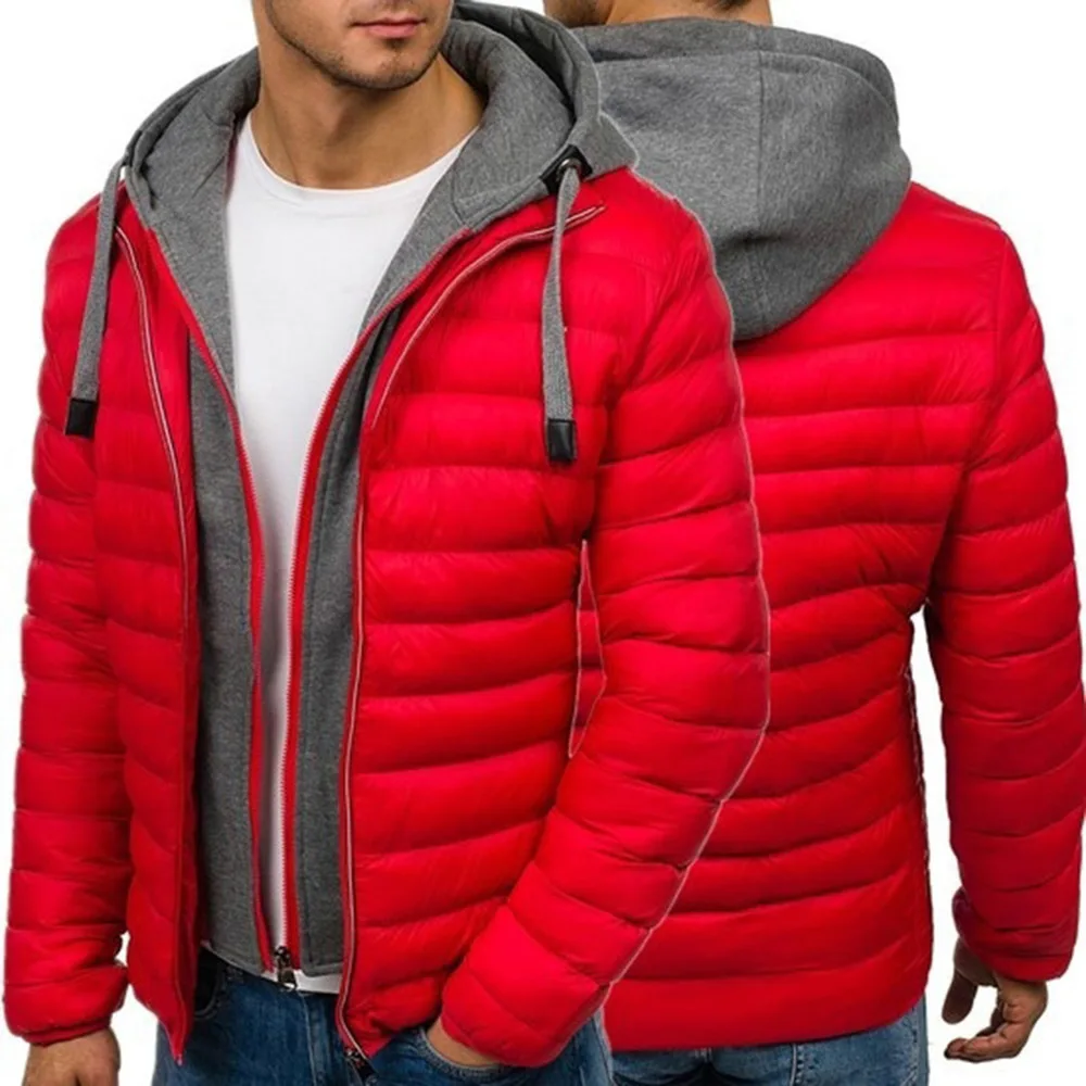 

Winter Men Jacket 2021 Casual Hooded Mens Jackets and Coats Thick Parka Men Outerwear 3XL Zipper Male Streetwear