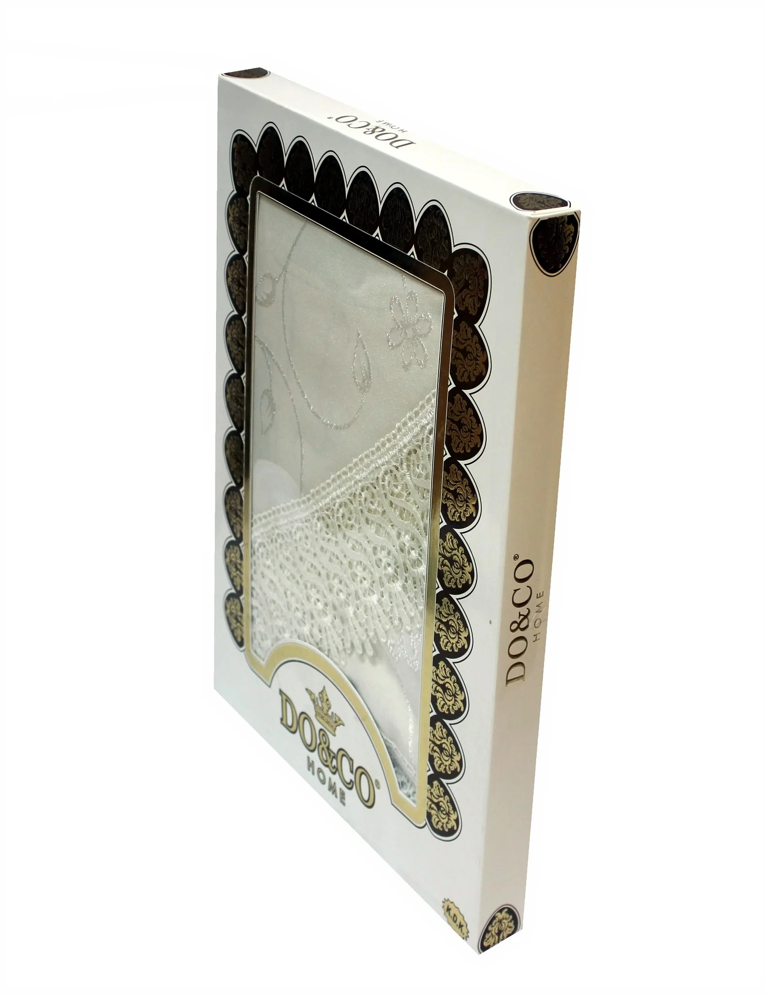 Скатерть DO&ampCO c гипюром 160х220 КДК ОВАЛЬНАЯ цвет кремовый |