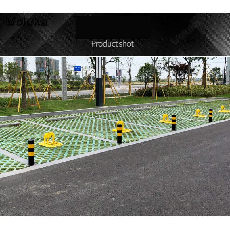 

Safety protection steel tube material cast parking traffic bollard with reflective sticker
