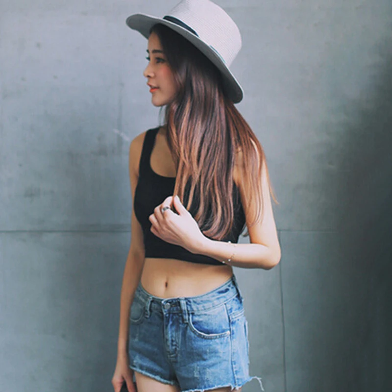 

New Sportswear Women Short Crop Tops Sleeveless U Crop Tops Yoga Shirts Fitness Tank Tops Female Cotton Yoga Fitness Vest