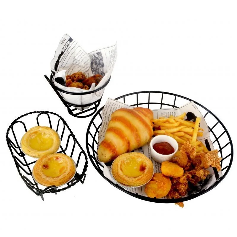 Нержавеющая сталь картофель фри куриные самородки закуски Корзины Ресторан