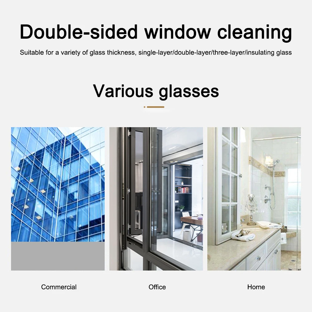 

Double-Sided Magnetic Window Cleaner Glass Window Cleaning Window Shower Screen Glass Cleaning Brush Family Use Cleaning Tool