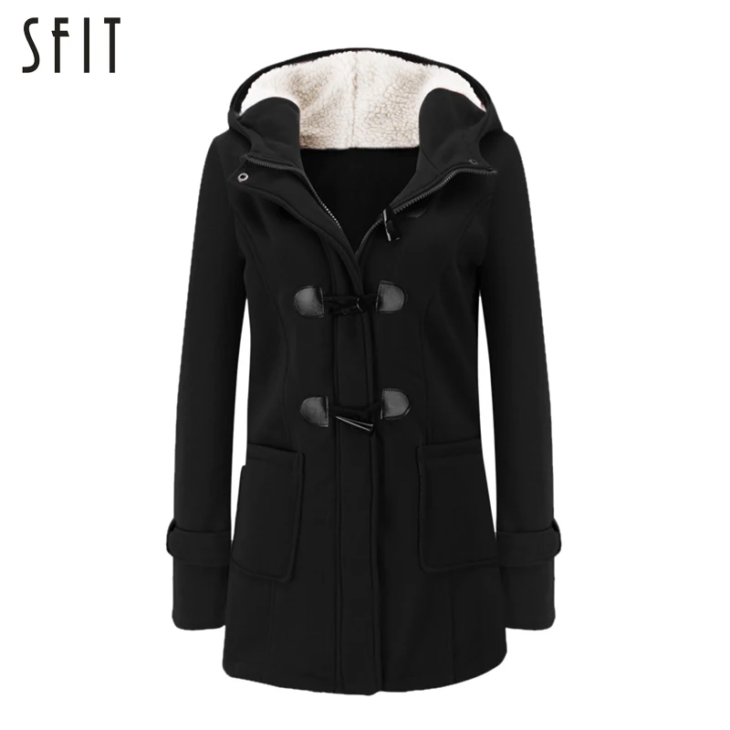 Зимняя парка с капюшоном размера плюс для женщин плотное зимнее пальто девочек