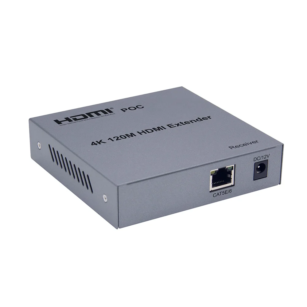 4K HDMI удлинитель TX к RX 120 м с POC Cat5/LAN/RJ45/UTP сетевой кабель Tx/Rx 3 5 мм R/L аудио выход петли