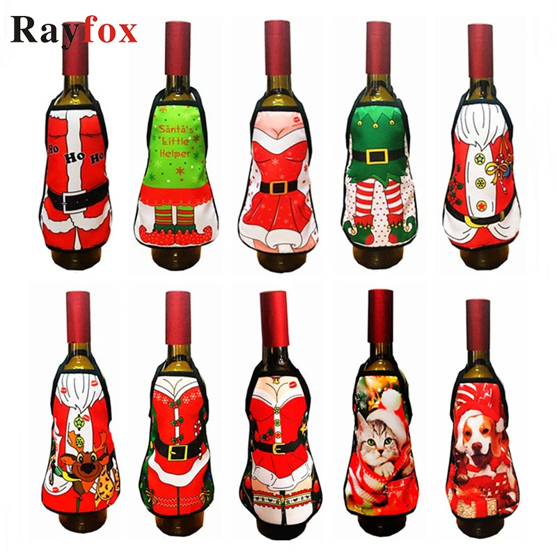 Рождественское украшение для дома 1 шт Санта Клаус винная бутылка крышка