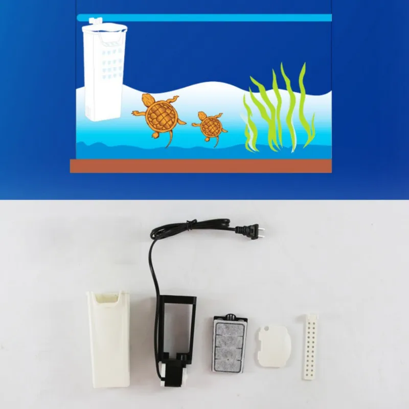Фильтр водопада низкого уровня воды мини-аквариум для черепахи аквариум
