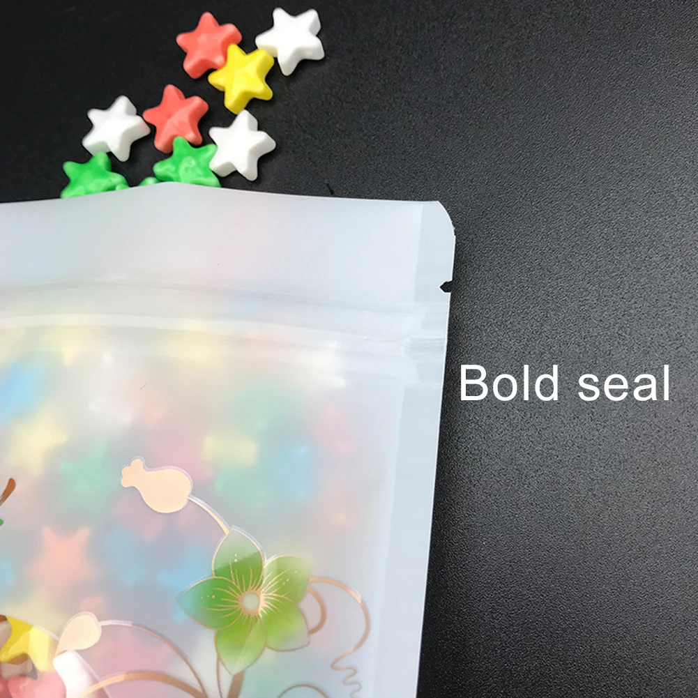 100 шт стоячий мешочек для хранения чая закуска конфета пакет печенья Reclosable