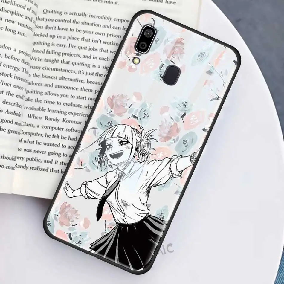 

Anime Himiko Toga Boku Glass Case for Samsung Galaxy A50 A51 5G A71 A70 A31 M31 A30 A10 A40 M51 A41 A21s A91 M30s Phone Cover