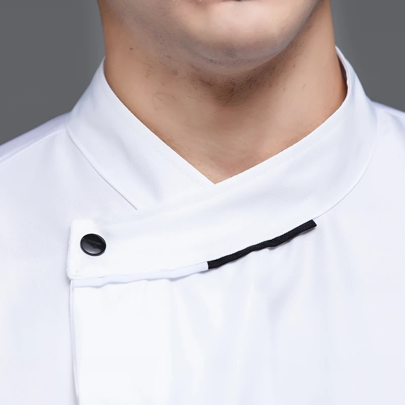 Ресторанная кухонная куртка с коротким рукавом для мужчин и женщин униформа шеф