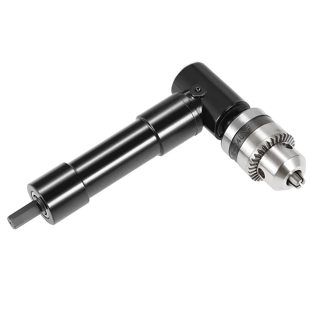 High Quality Cordless Right Angle Drill Attachment Adapter With 3/8" Keyed Chuck 8mm Hex Shank Power Tool Accessory