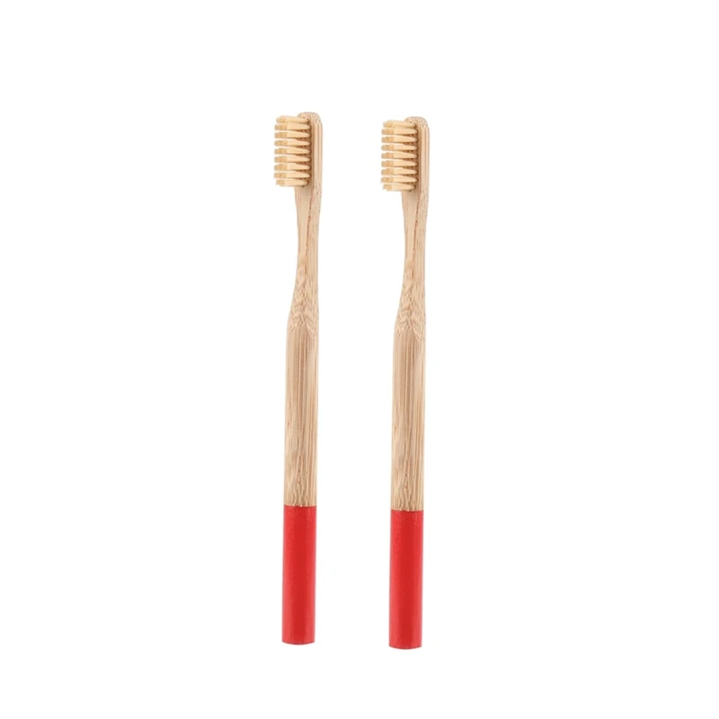2pcs Red 4/Redmi 2/1 шт. природный уголь бамбука Зубная щётка с зубные щетки с мягкой щетиной для жениха eco-friendly взрослых Зубная щётка для отбеливания зубов, зубные щетки - Цвет: 2pcs Red
