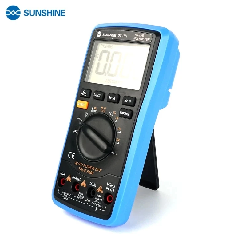 SUNSHINE DT-17N Multimeter Automatic Range Recognition High Precision LCD Digital Display AC DC Voltage and Current Resistance