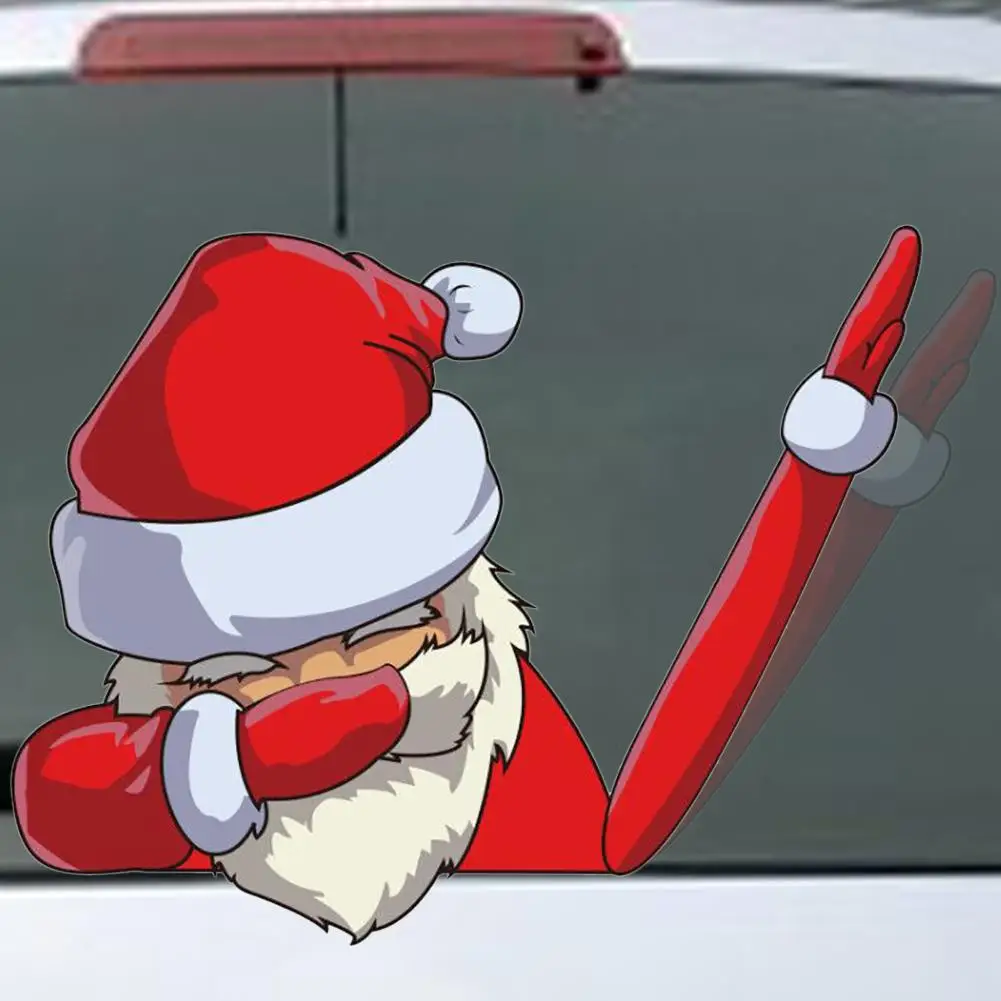 

Universal Car Rear Windscreen Waving Arm Wiper Sticker Christmas Santa Claus Snowman Decals Car Styling Stickers