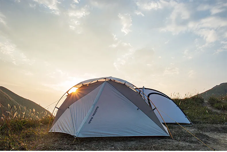 NatureHike от 1 до 2 человек Сверхлегкий Палатка 4 сезона открытый профессиональный с силиконовым покрытием 20D нейлоновые палатки алюминиевый стержень