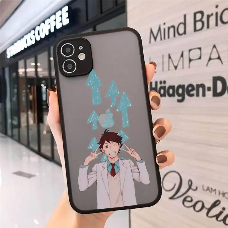 

Anime Haikyuu Oikawa volleyball Phone Case matte transparent For iphone 7 8 11 12 plus mini x xs xr pro max cover