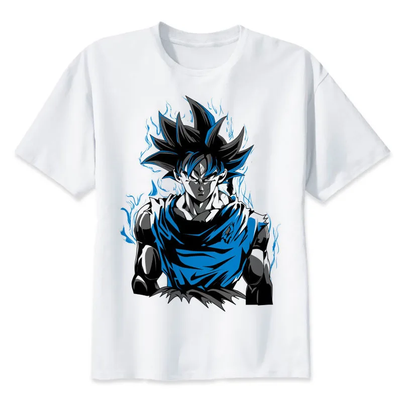 Аниме Dragon Ball Z футболка Супер Saiyan Гоку Стрекоза унисекс белая забавные
