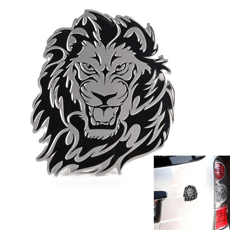 

3D Car Aluminum Alloy Sticker Personality Lion Auto Logo Badge Emblem Tail Decal ( l*w):8cm*7cm