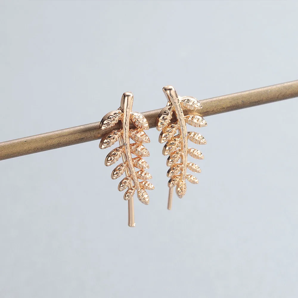 

Hip-Hop Punk Rock Leaf Earrings Alloy Earrings U Stud Earrings Unique Individual Character Joker Woman Jewelry Gifts