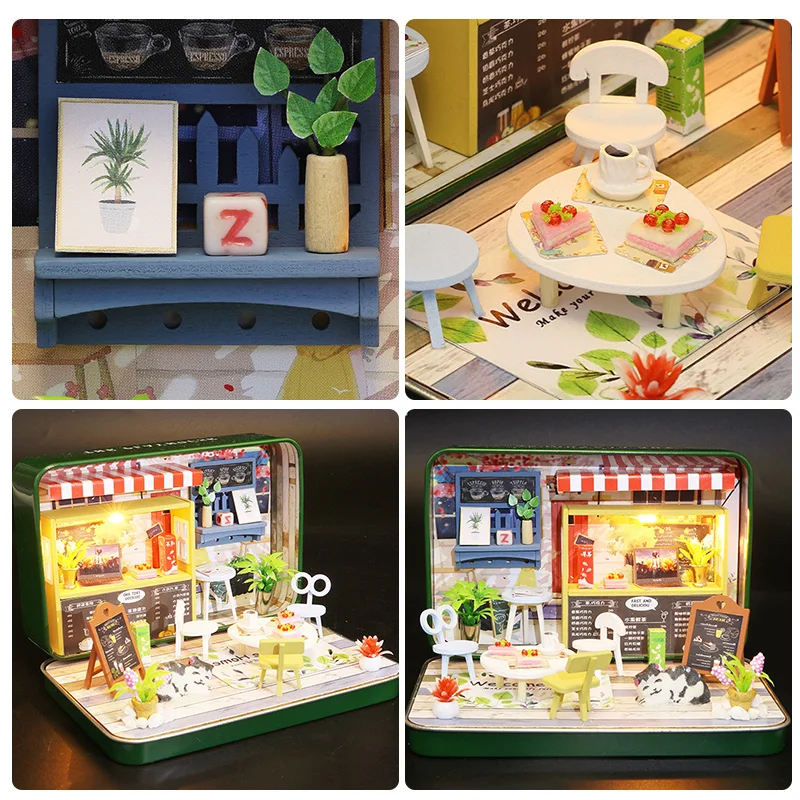 CUTEBEE кукольный домик Миниатюрный DIY кукольный домик с деревянная мебель для дома игрушки для детей подарок на день рождения Z007
