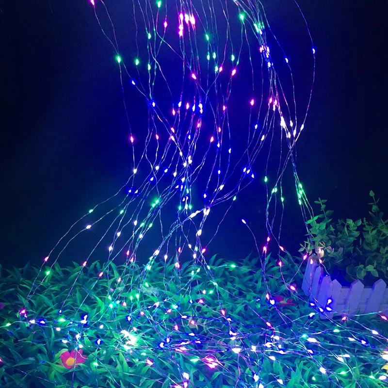 LED Copper Wire Vines Solar Christmas Fairy Lights Outdoor 200LEDs String Waterproof Festoon New Year's Home Garden Dec | Лампы и