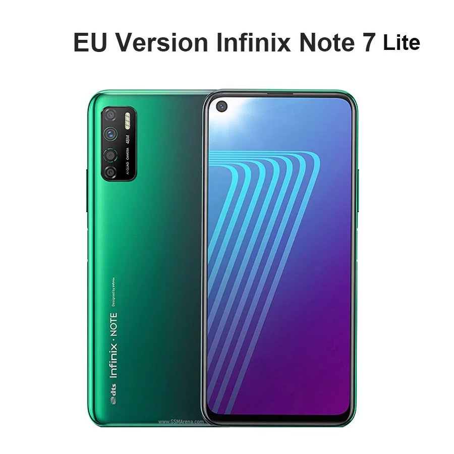 2020 Версия ЕС Infinix Note 7 Lite 4 Гб RAM 64 ГБ ROM мобильный телефон Face ID 5000 мАч 6 'ཬMP Android 10 0