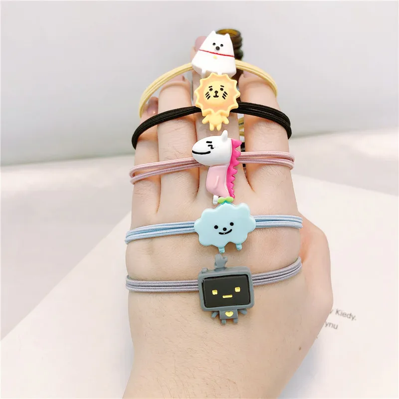 High Quality Hot Selling Fashion New Style Creative Future Robert Hair Band Acrylic Cloud Lion Dinosaur Hair Rope Headpiece Girl