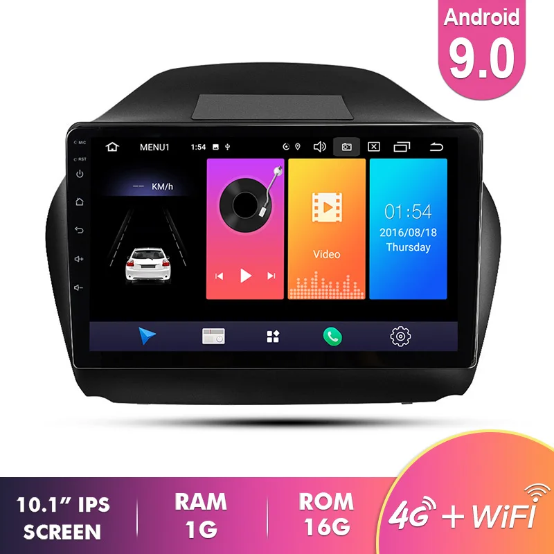 10.1inch 1G 16G 4G Ekiy " ips Android 9,0 не 2 Din Автомобильный мультимедийный плеер авторадио стерео для hyundai IX35 2010- gps навигация MP3 MP4 MP5 - Цвет: 10.1inch 1G 16G 4G