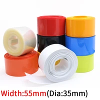 dia 35mm pvc heat shrink tube width 55mm lithium battery no 7 aaa pack insulated film wrap protect case pack wire cable sleeve