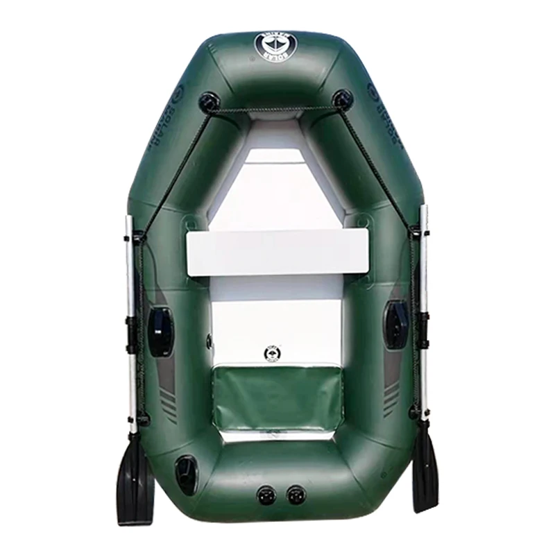 

2 Person Inflatable Kayak Fishing Boat Rubber Craft Thickened Air Cushion Boat Assault Vessel with Three-layer Sandwich Net