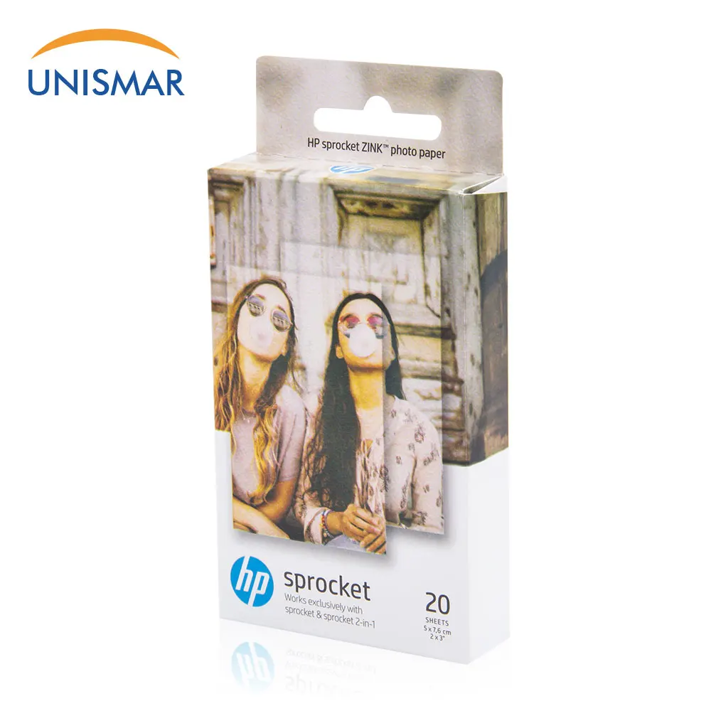 Фотобумага Unismar Zink 5*7 6 см для hp Sprocket фотопринтер без чернил на липкой основе