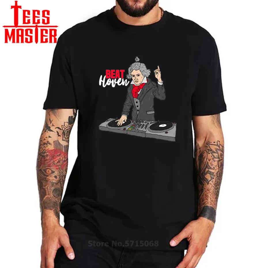 Забавная футболка с изображением людей Ван Бетховен карикатура DJ биховен