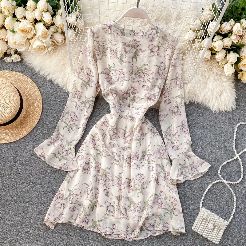 Женское шифоновое платье-трапеция в Корейском стиле элегантное праздничное