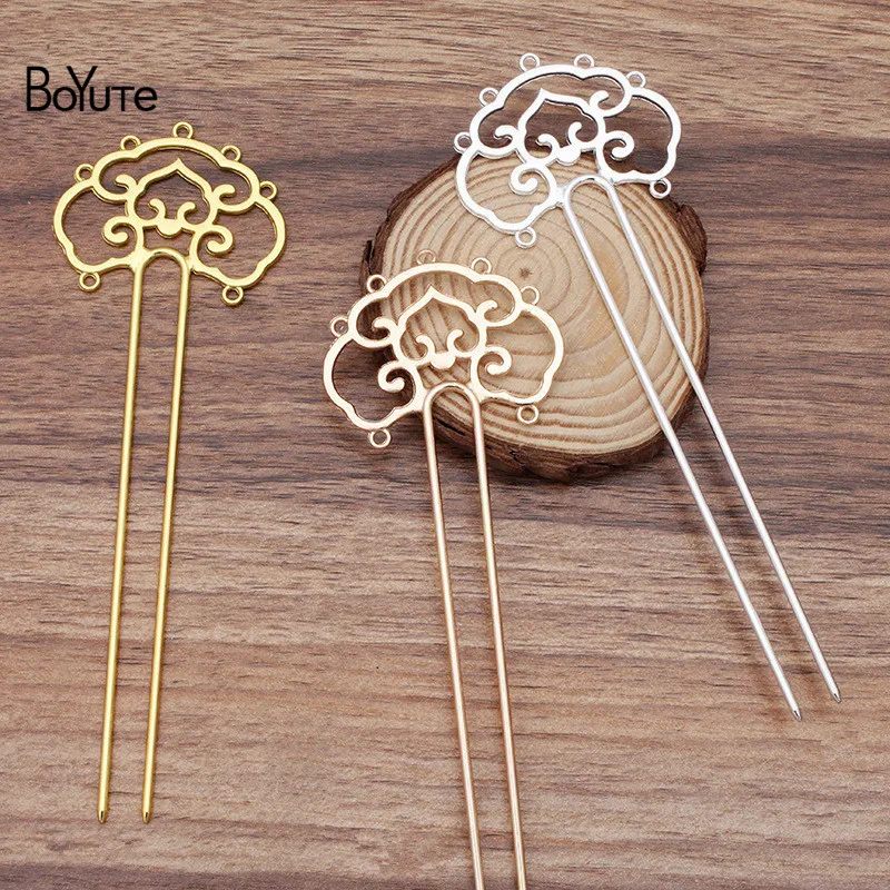 

BoYuTe (5 шт./лот) 48*40 мм металлический сплав, застежка для волос, тиара, винтажный свадебный аксессуар для волос