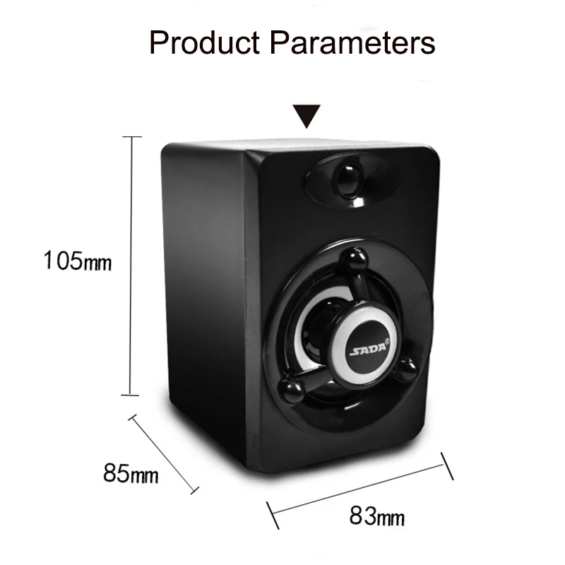 SADA V-118 мини USB динамик ПК телефон компьютер Soundbox USB 2,0 громкий динамик с красочным дыхательным светодиодный светильник для ноутбука