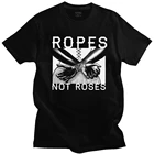 Мужская футболка шибари, с надписью Rope Not Roses, хлопковая футболка с коротким рукавом, БДСМ, покорный раб