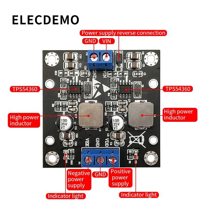 TPS54360 положительный и отрицательный напряжения тока отрицательное напряжение