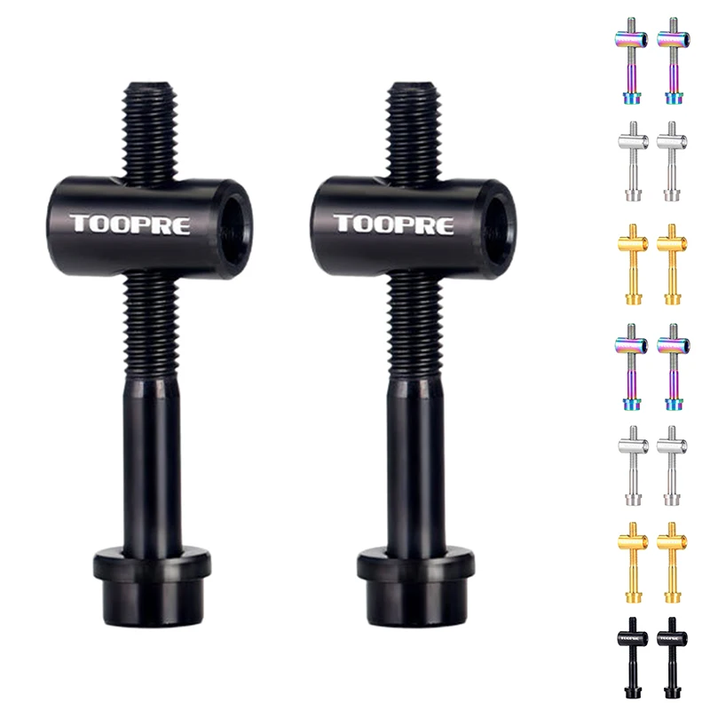

TOOPRE 2PCS Bicycle Screws Seat Post Bolt Seat Tube Titanium Alloy Bicycle Seat Tube Fixing Screws