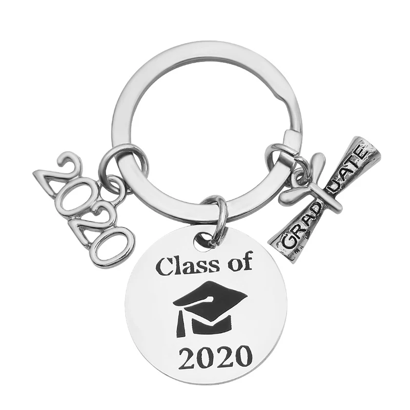 3 Colors Personalized Graduation Keychain Class Of 2020 Commemorative Key Chains High School College Llaveros Gifts | Украшения и